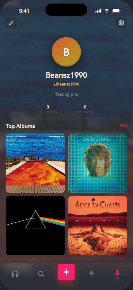Vull profile screen — Gold member top albums